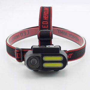 COB Led Headlamp XPE Headlight Mini 18650 Head Torch Lamp Light USB rechargeable- פנס ראש חזק