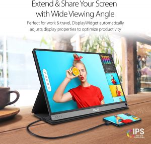 DealsForYou אלקטרוניקה Asus Zenscreen MB16ACM 15.6" Portable Monitor Full HD (1920 X 1080) IPS Eye Care USB Type-C Anti-Glare Screen  ב-95% הנחה!!